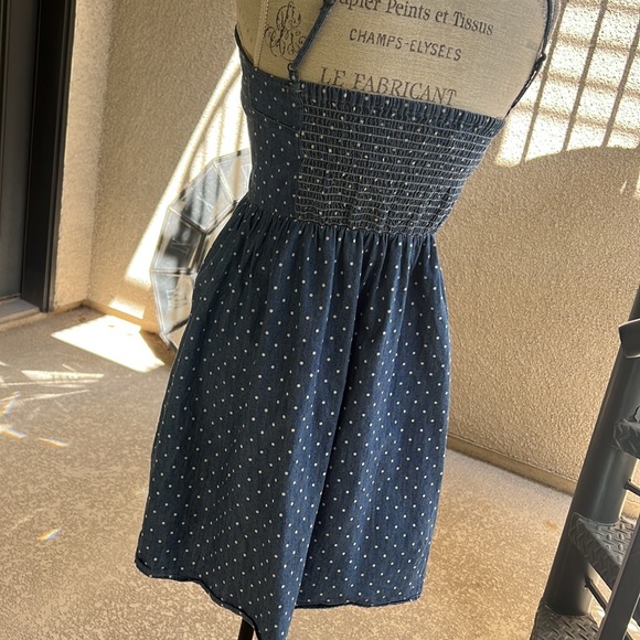 Gorgeous STRETCHY DENIM POLK A DOT DRESS! - Picture 12 of 16